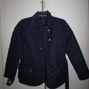 Ralph Lauren Blue Button Up Puffer Jacket